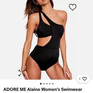 Adore Me Black Cutout One-Piece Swimsuit